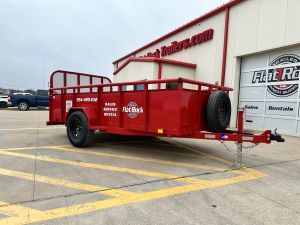 12’ Single Axle Utility Trailer W/ 2’ Sides and a Rear Ramp Gate